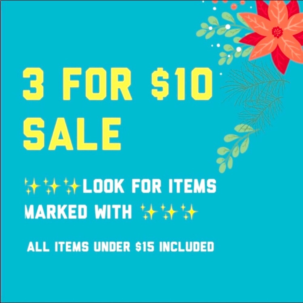 3 for $10 sale!